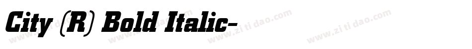 City (R) Bold Italic字体转换
